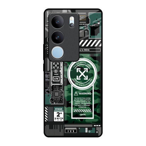 Green Camo Circuit Glossy Case for Vivo V29 Pro 5G