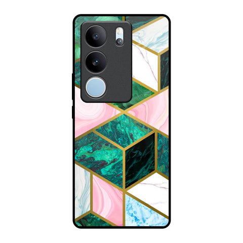 Seamless Green Marble Glossy Case for Vivo V29 Pro 5G