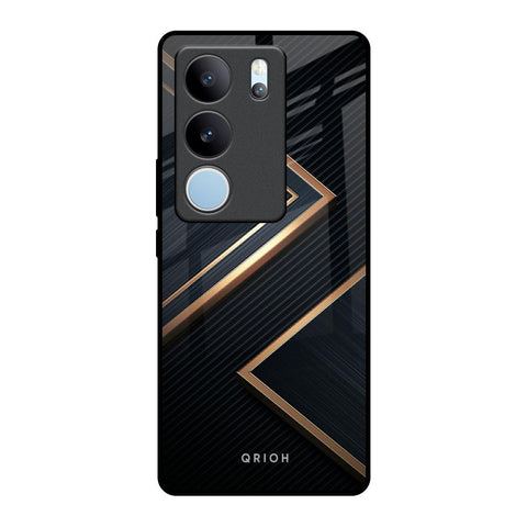 Sleek Golden & Navy Glossy Case for Vivo V29 Pro 5G