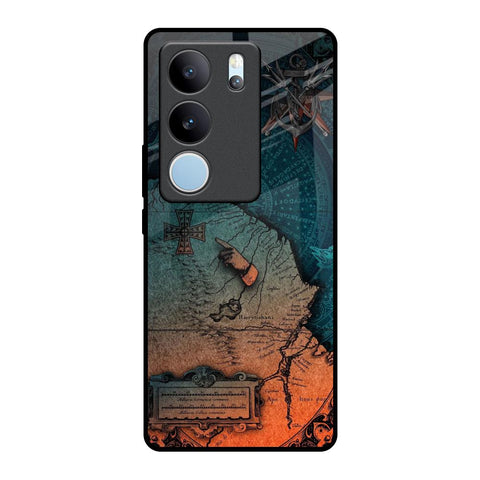 Geographical Map Glossy Case for Vivo V29 Pro 5G