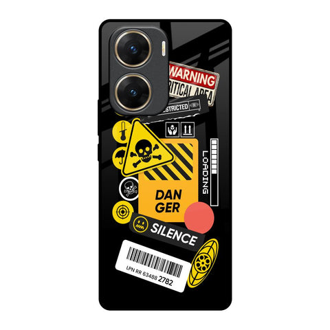 Danger Signs Glossy Case for Vivo V29e 5G