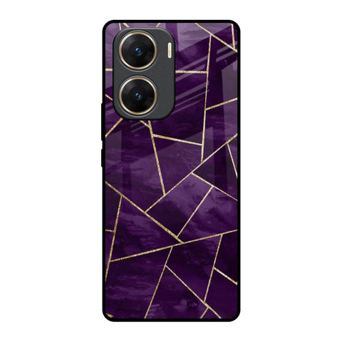 Geometric Purple Glossy Case For Vivo V29e 5G