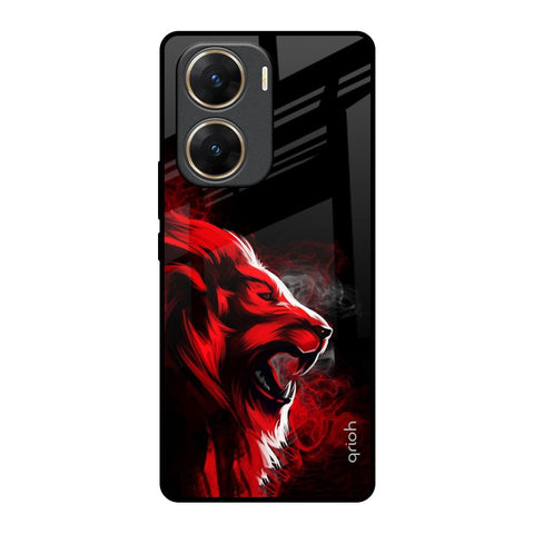 Red Angry Lion Glossy Case for Vivo V29e 5G