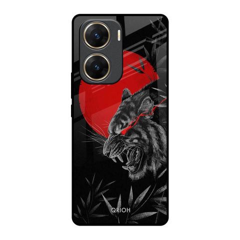 Red Moon Tiger Glossy Case for Vivo V29e 5G