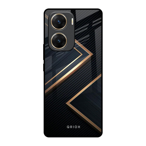 Sleek Golden & Navy Glossy Case for Vivo V29e 5G