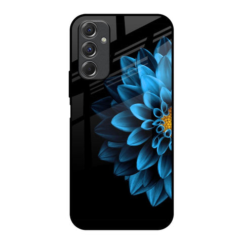 Half Blue Flower Glossy Case for Samsung Galaxy F34 5G