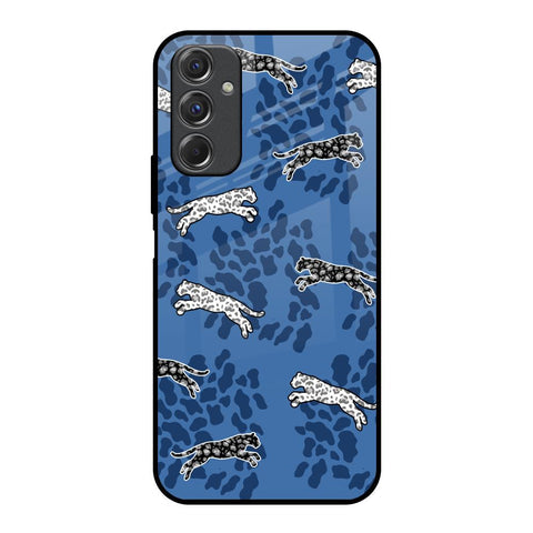 Blue Cheetah Glossy Case for Samsung Galaxy F34 5G