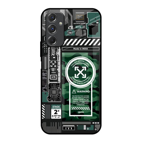 Green Camo Circuit Glossy Case for Samsung Galaxy F34 5G