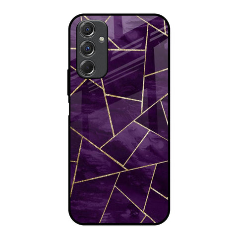 Geometric Purple Glossy Case For Samsung Galaxy F34 5G