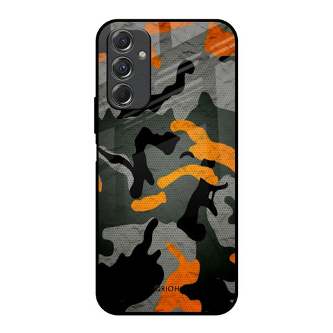 Camouflage Orange Glossy Case For Samsung Galaxy F34 5G