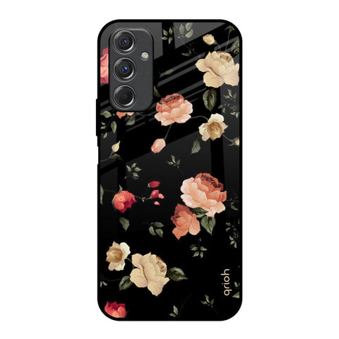 Black Spring Floral Glossy Case for Samsung Galaxy F34 5G