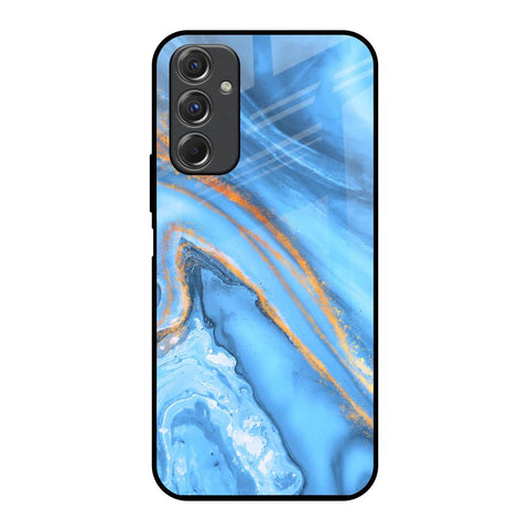 Vibrant Blue Marble Glossy Case for Samsung Galaxy F34 5G