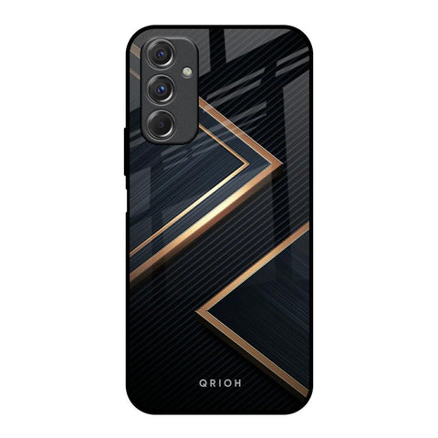 Sleek Golden & Navy Glossy Case for Samsung Galaxy F34 5G