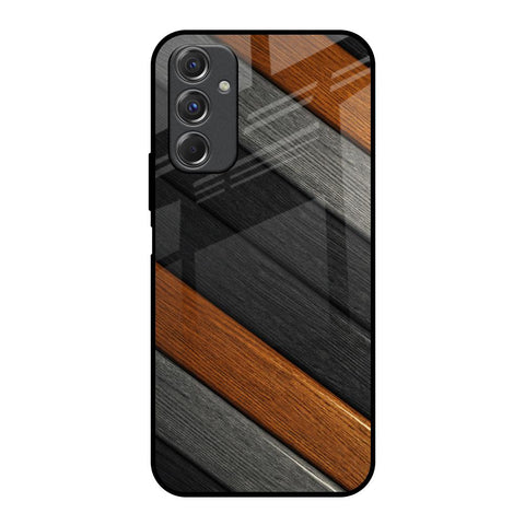 Tri Color Wood Glossy Case for Samsung Galaxy F34 5G