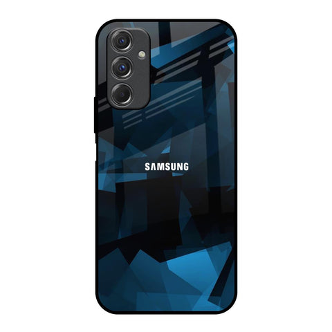 Polygonal Blue Box Glossy Case For Samsung Galaxy F34 5G