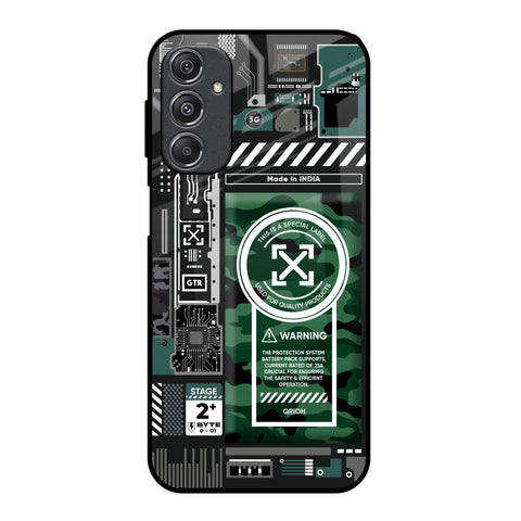 Green Camo Circuit Glossy Case for Samsung Galaxy M34 5G