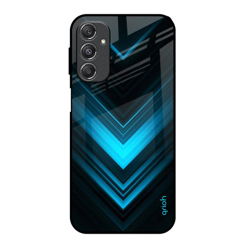 Vertical Blue Arrow Glossy Case For Samsung Galaxy M34 5G