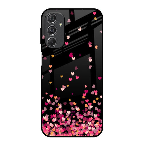 Heart Rain Fall Glossy Case For Samsung Galaxy M34 5G
