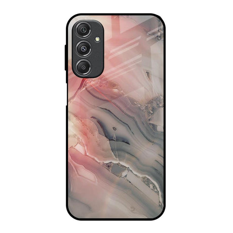 Pink And Grey Marble Glossy Case For Samsung Galaxy M34 5G