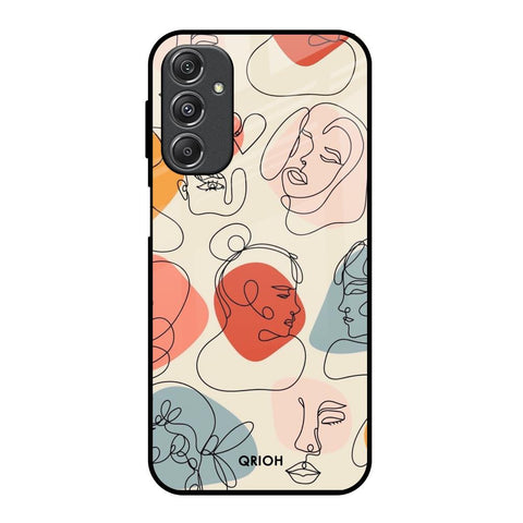 Abstract Faces Glossy Case for Samsung Galaxy M34 5G