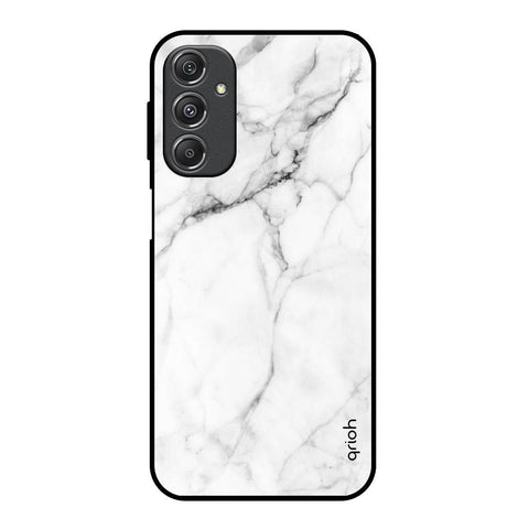 Modern White Marble Glossy Case for Samsung Galaxy M34 5G