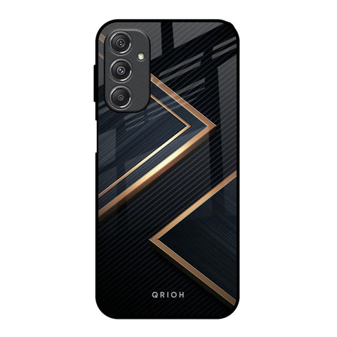 Sleek Golden & Navy Glossy Case for Samsung Galaxy M34 5G