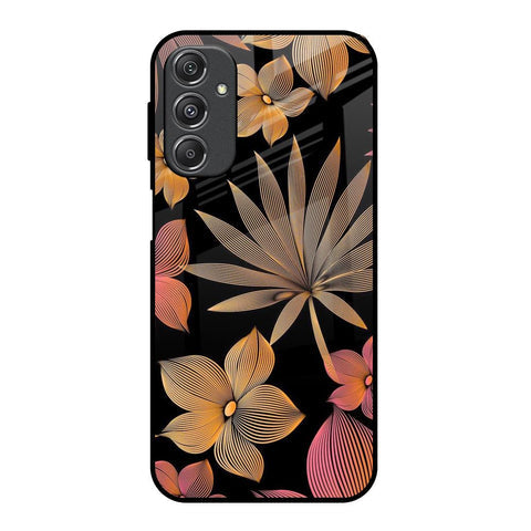 Lines Pattern Flowers Glossy Case for Samsung Galaxy M34 5G