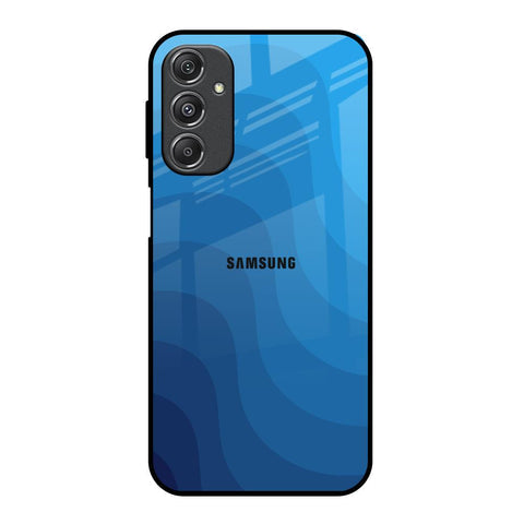 Blue Wave Abstract Glossy Case for Samsung Galaxy M34 5G