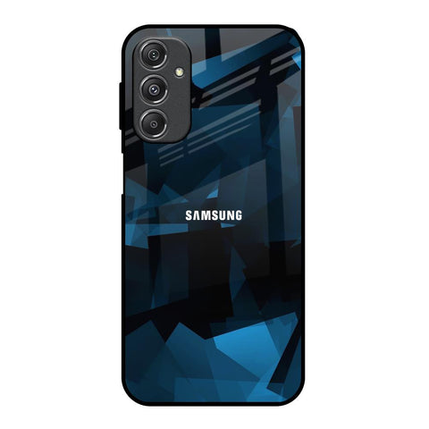 Polygonal Blue Box Glossy Case For Samsung Galaxy M34 5G