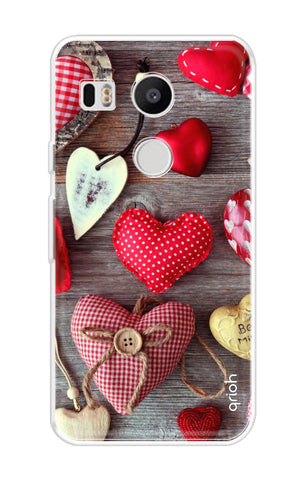 Valentine Hearts Soft Cover for Nexus 5x