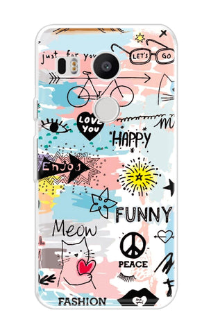 Happy Doodle Soft Cover for Nexus 5x