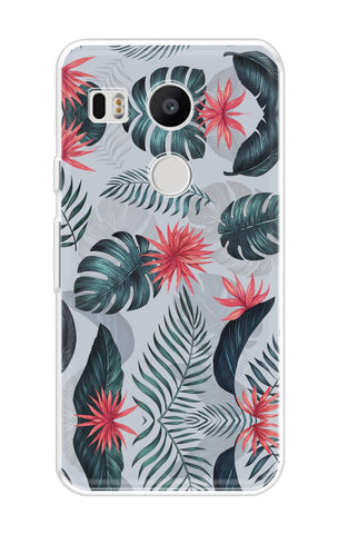 Retro Floral Leaf Soft Cover for Nexus 5x