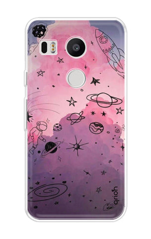 Space Doodles Art Soft Cover For Nexus 5x