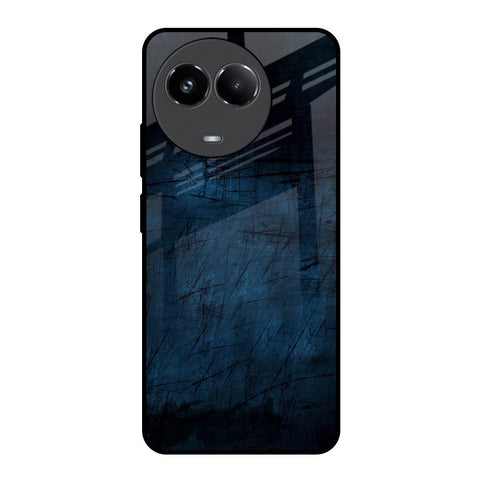 Dark Blue Grunge Glossy Case for Realme 11x 5G