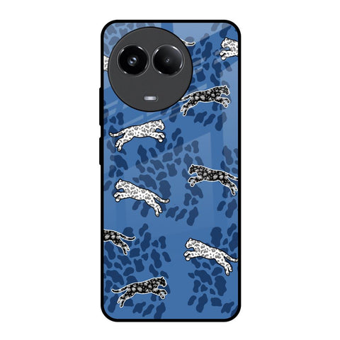 Blue Cheetah Glossy Case for Realme 11x 5G