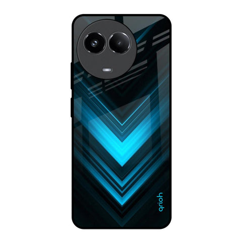 Vertical Blue Arrow Glossy Case For Realme 11x 5G