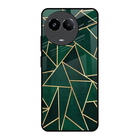 Abstract Green Glossy Case For Realme 11x 5G