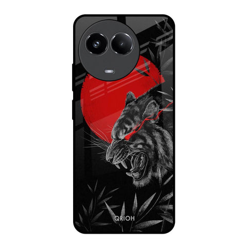 Red Moon Tiger Glossy Case for Realme 11x 5G