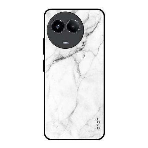 Modern White Marble Glossy Case for Realme 11x 5G
