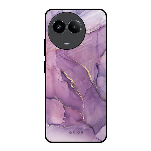 Purple Gold Marble Glossy Case for Realme 11x 5G