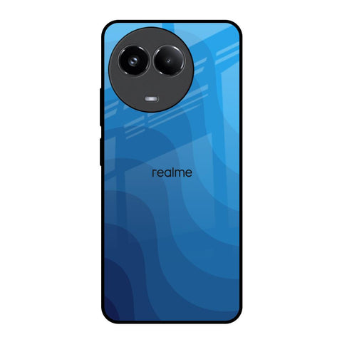Blue Wave Abstract Glossy Case for Realme 11x 5G