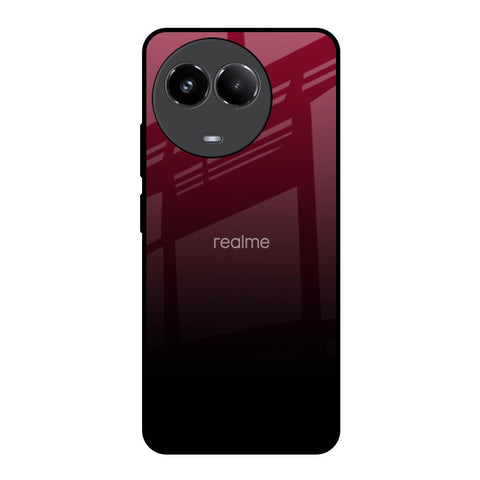 Wine Red Glossy Case For Realme 11x 5G