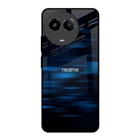 Blue Rough Abstract Glossy Case for Realme 11x 5G