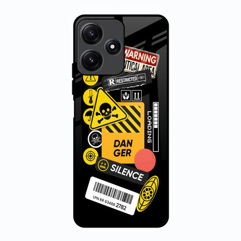 Danger Signs Glossy Case for Poco M6 Pro 5G