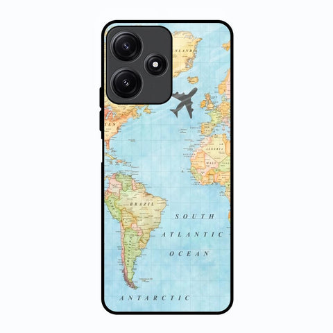 Travel Map Glossy Case for Poco M6 Pro 5G