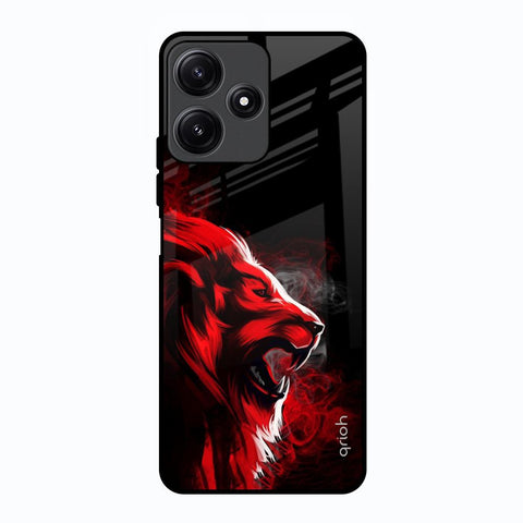 Red Angry Lion Glossy Case for Poco M6 Pro 5G