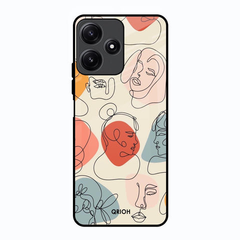 Abstract Faces Glossy Case for Poco M6 Pro 5G