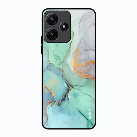 Green Marble Glossy Case for Poco M6 Pro 5G