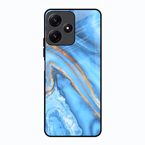 Vibrant Blue Marble Glossy Case for Poco M6 Pro 5G