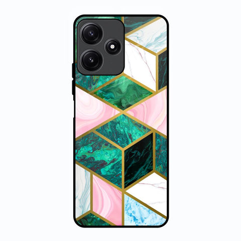 Seamless Green Marble Glossy Case for Poco M6 Pro 5G